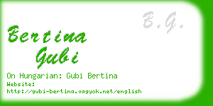 bertina gubi business card